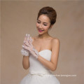 Fishnet white lace appliques bowknot high quality wedding lace gloves